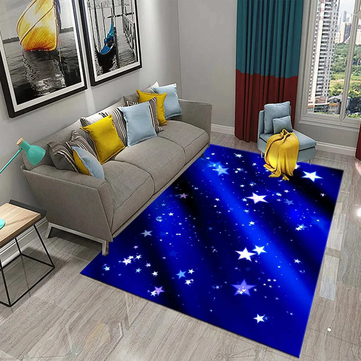 Galaxy Home Textiles - Alfombra de estrella, alfombra de área