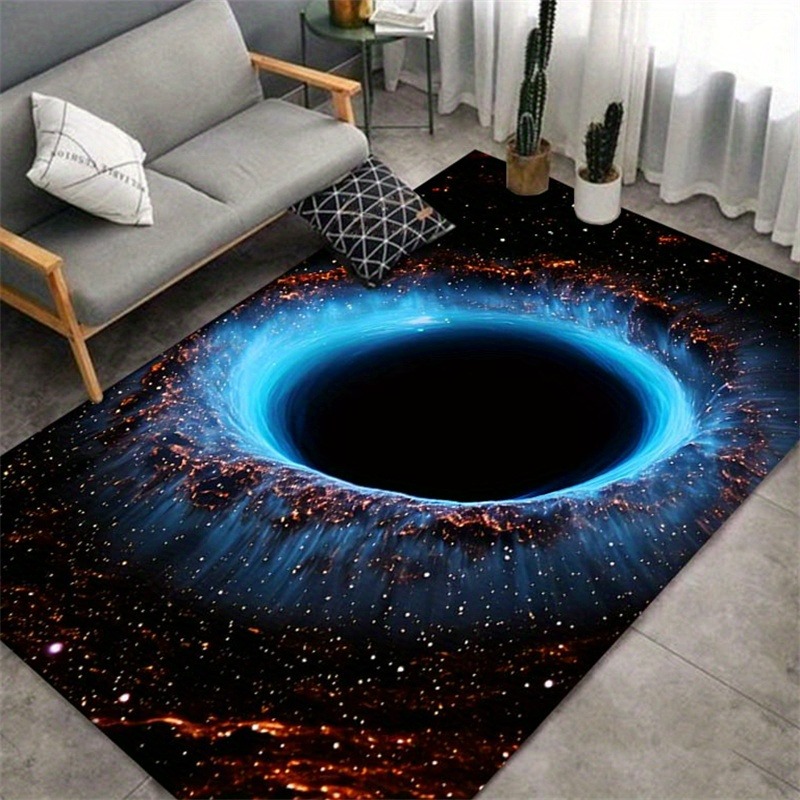 Galaxy Home Textiles - Alfombra de galaxia con agujero negro