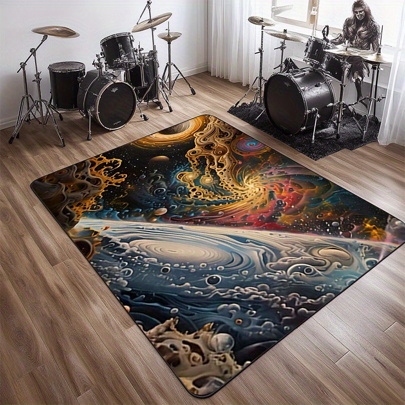 Galaxy Home Textiles - Alfombrilla antideslizante con patrón de espacio