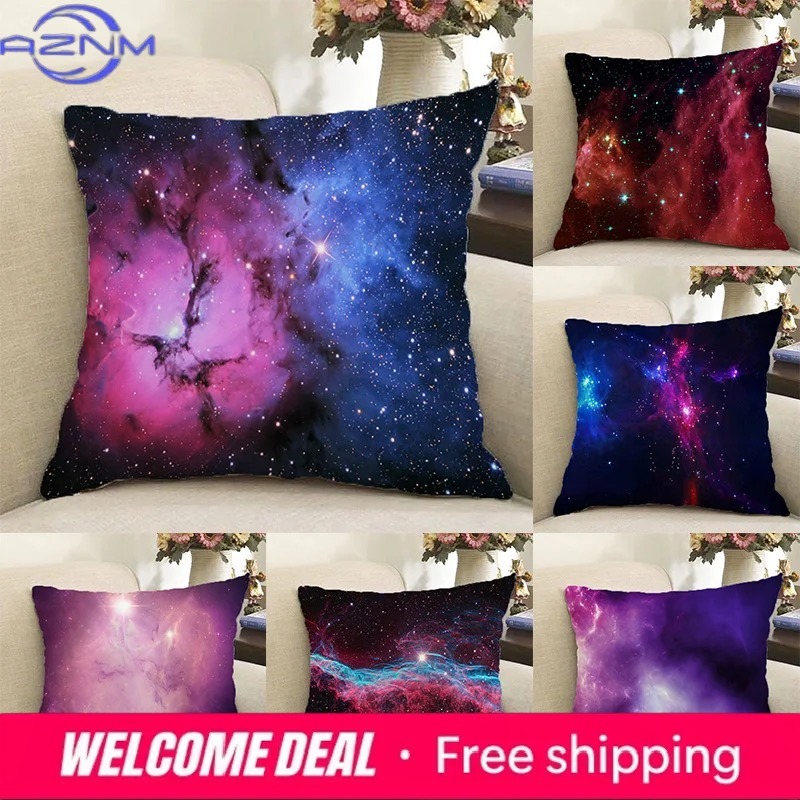 Galaxy Home Textiles - Funda de almohada decorativa Universe Galaxy,