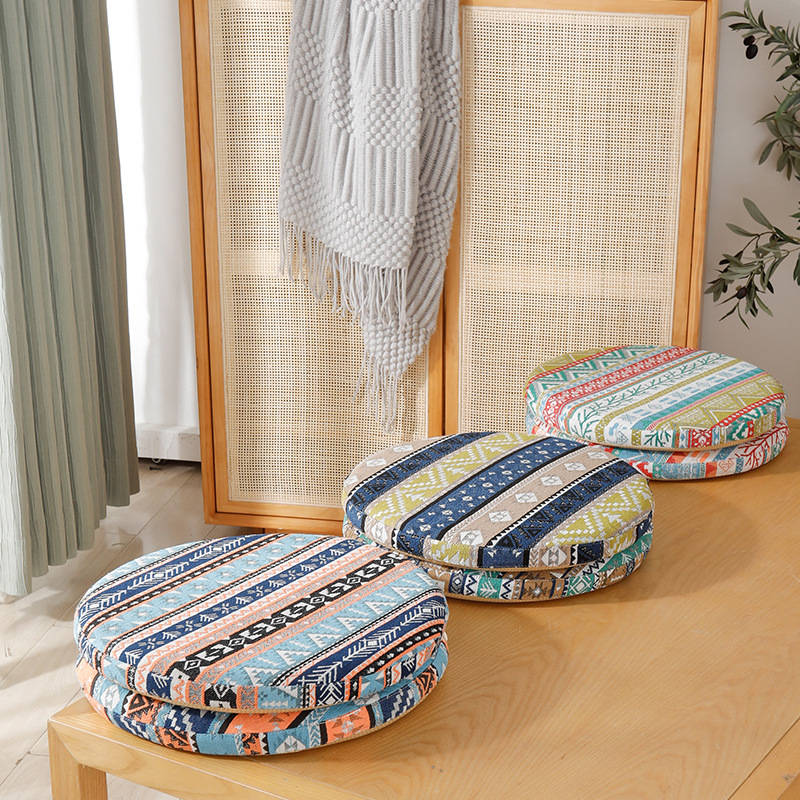 Floor Cushion Pouf - Cojín de suelo redondo de espuma