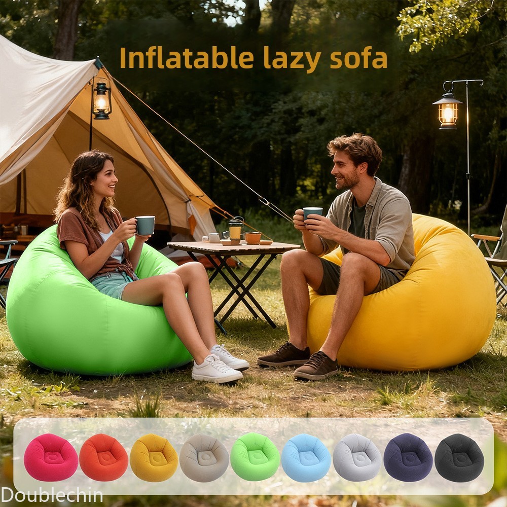 Floor Cushion Pouf - Sofá Inflable Individual Tipo Puff, Silla