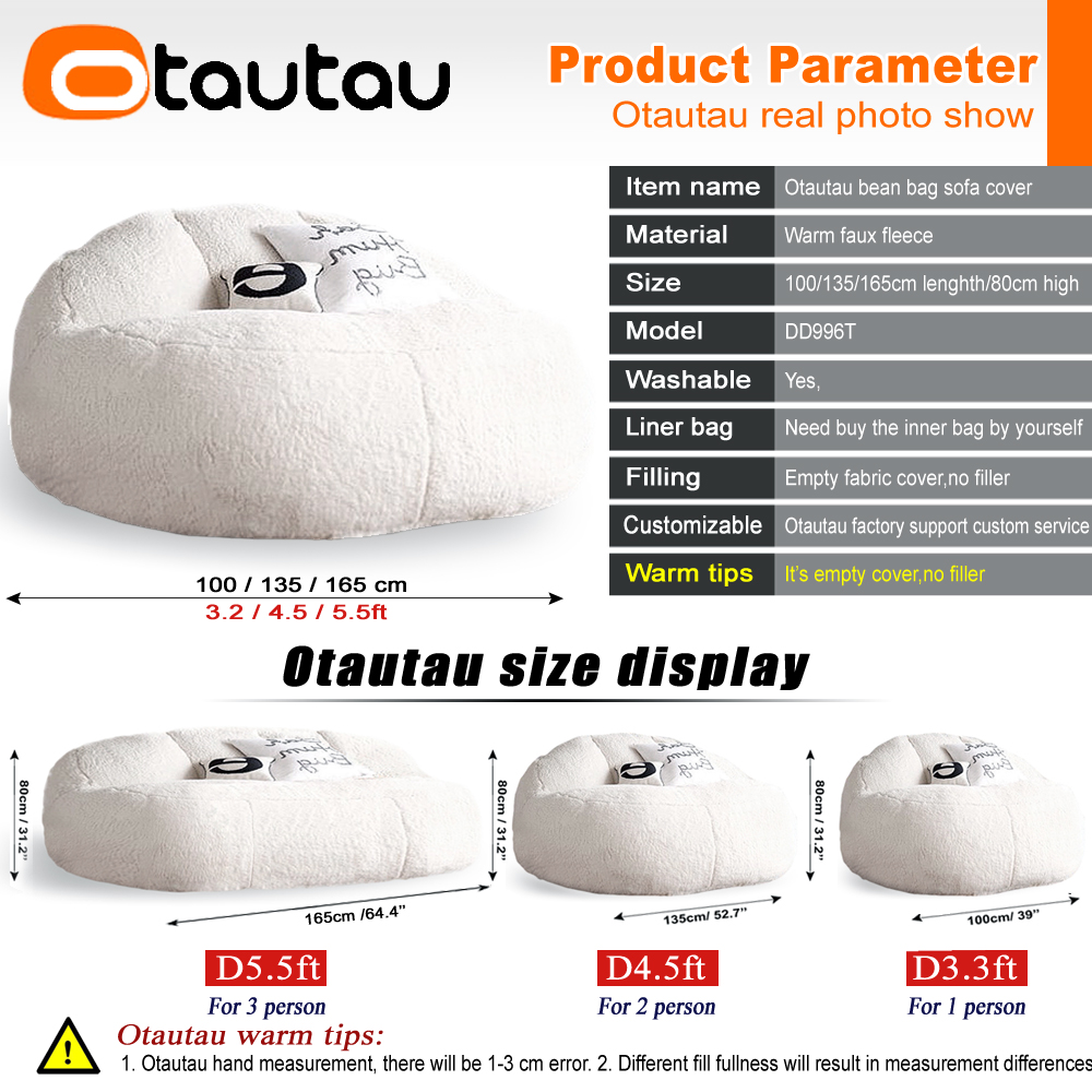 OTAUTAU-funda suave de forro p - Floor Cushion Pouf reseña y precio