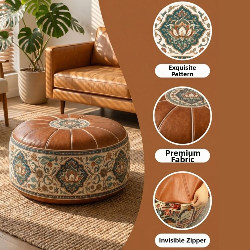 Nuevo Puf Otomano de Cuero PU  - Floor Cushion Pouf reseña y precio