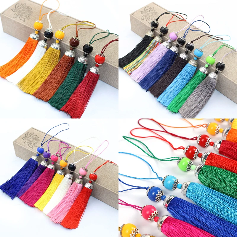 Borla de seda con cuentas acrí - Home Ec Textiles reseña y precio