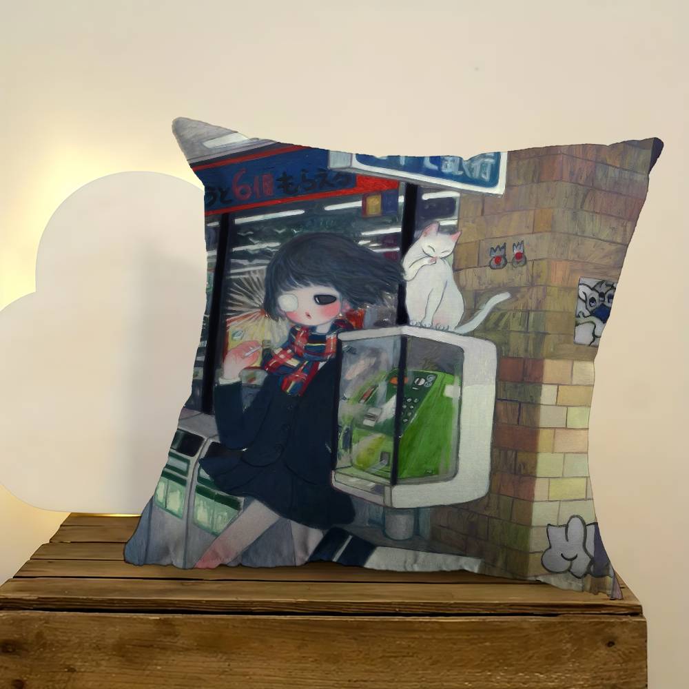 Almohada de Anime Art Aya Taka - Aya Home Textiles reseña y precio