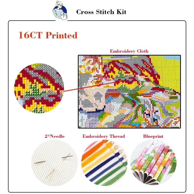 Kit de Punto de Cruz Joy Sunda - Home Textiles Discount reseña y precio