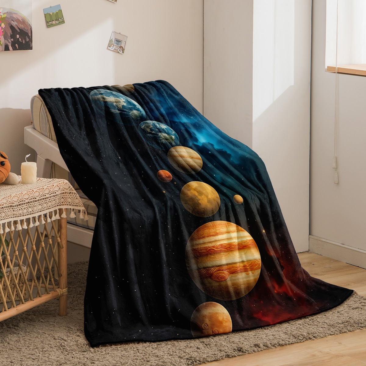 Manta estampada de franela con - Galaxy Home Textiles reseña y precio