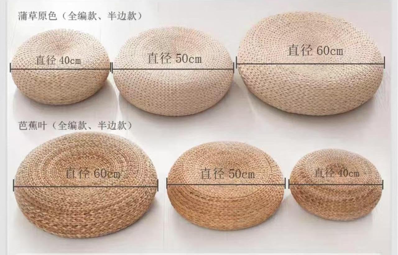Cojín puf de paja hecho a mano - Floor Cushion Pouf reseña y precio
