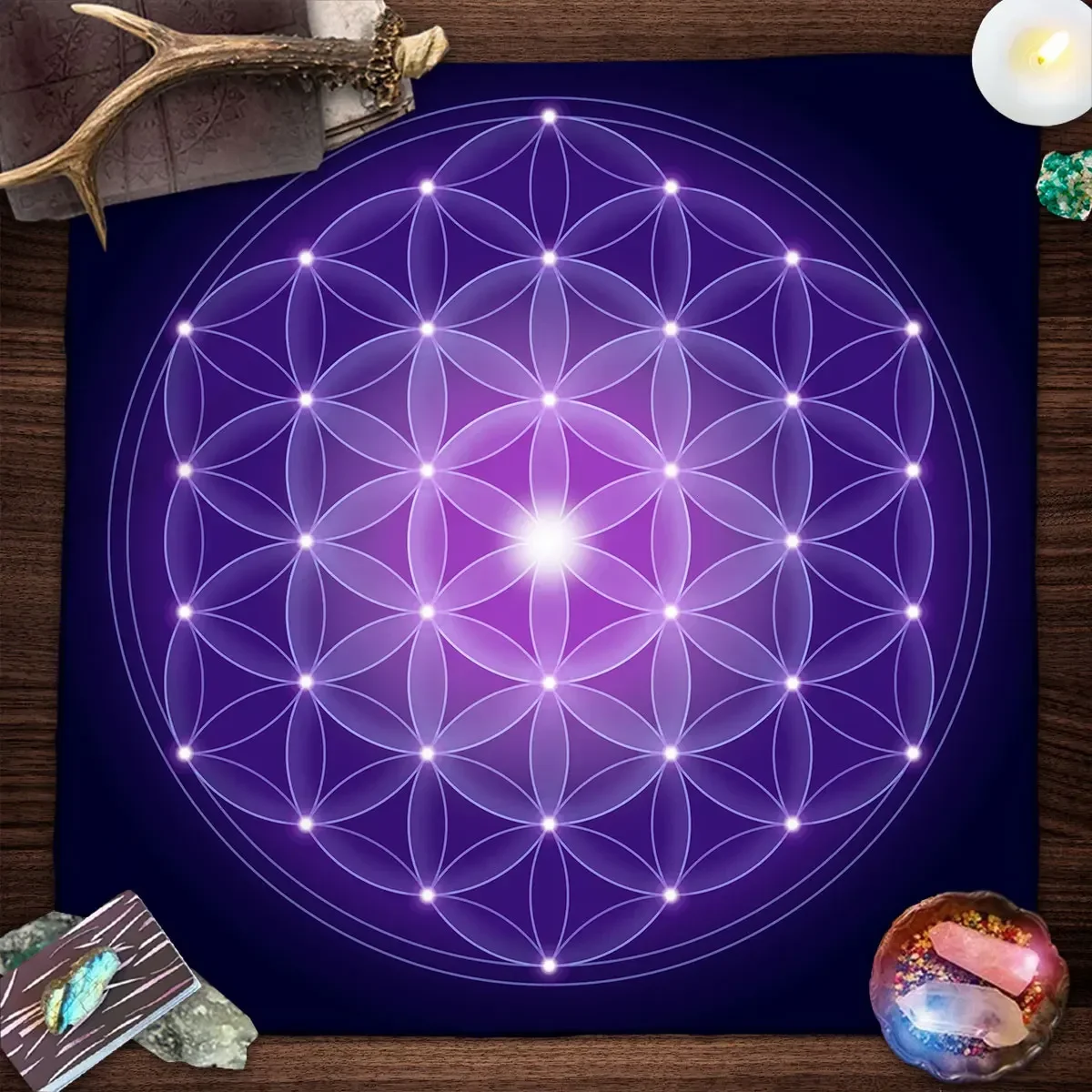 Mantel de Tarot con Mandala, f - Galaxy Home Textiles reseña y precio